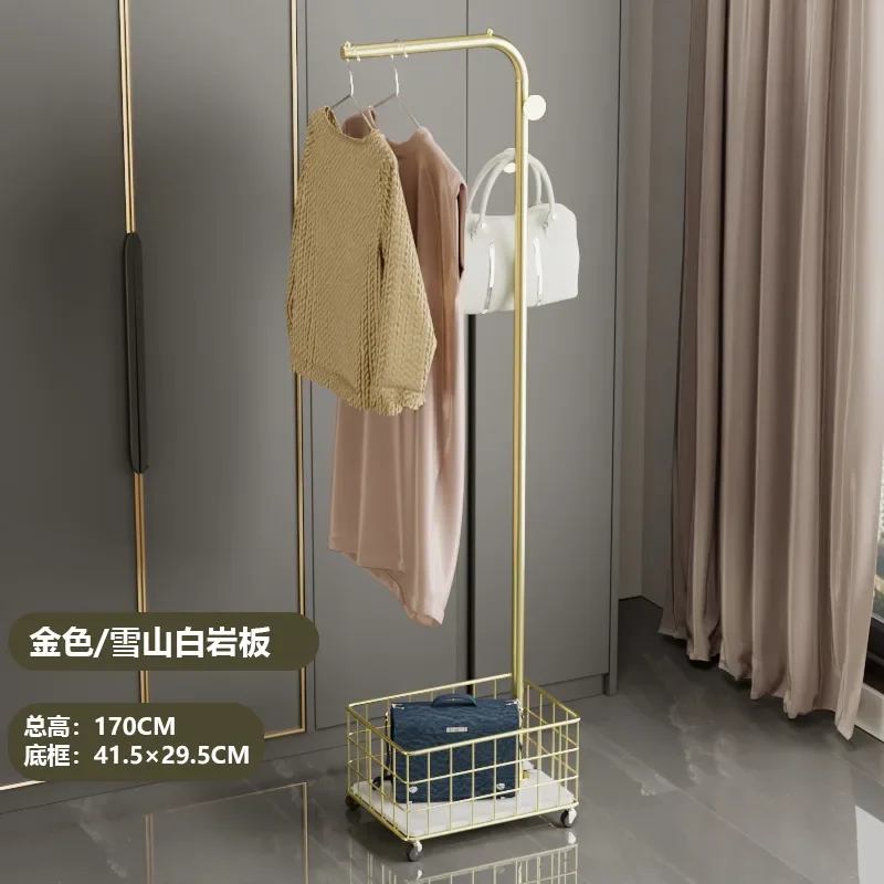 Home Floor Hanger Bedroom Rock Plate Coat Rack Light Luxury Metal Hanger Rack Vertical Clothes Hanger