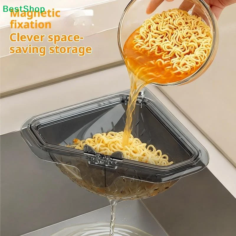 ♬Magnetic Sink Drain Strainer With Secure Fixation And Quick Drainage Perfect For Kitchen Food Scrap Filtering Washing Noodles