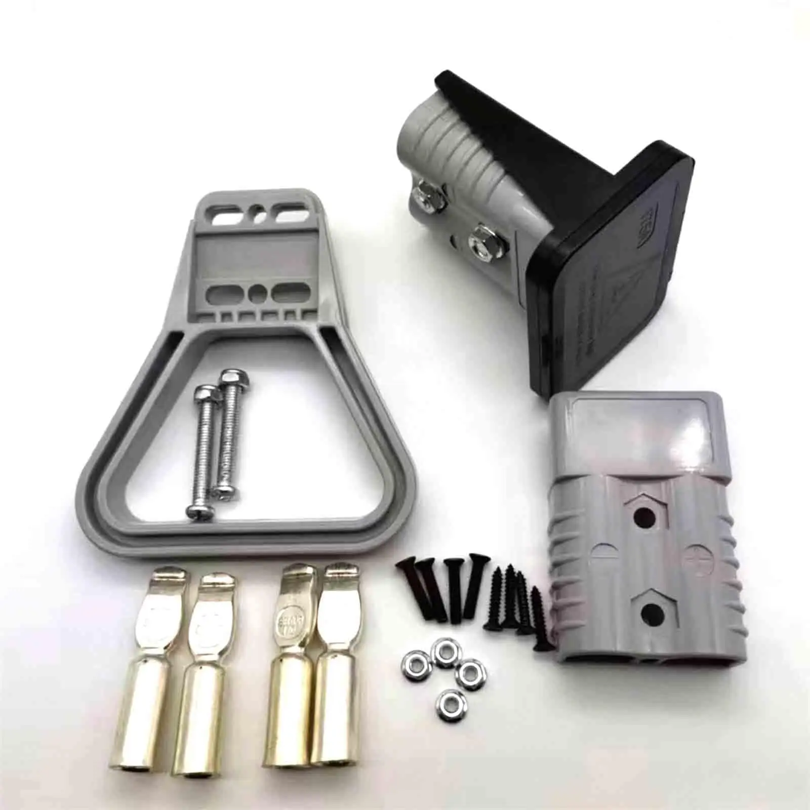 2PCS 175A Battery Specific Quick Connect Plugs, 12V-36V,1/0 AWG Anderson High Current Connectors with a Panel Fixing Bracket