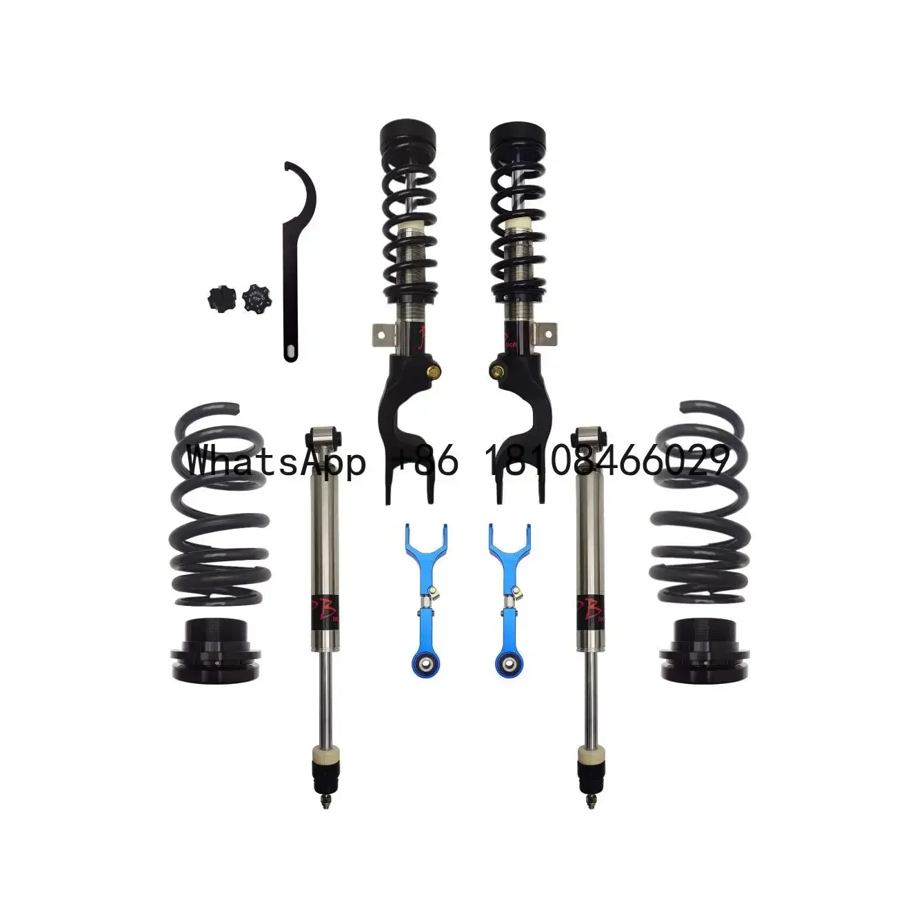 

For Tesla Model Y Comfort Adjustable Front Rear Shock Absorbers +Camber Control Arms Coil Springs Suspension Lift Kit