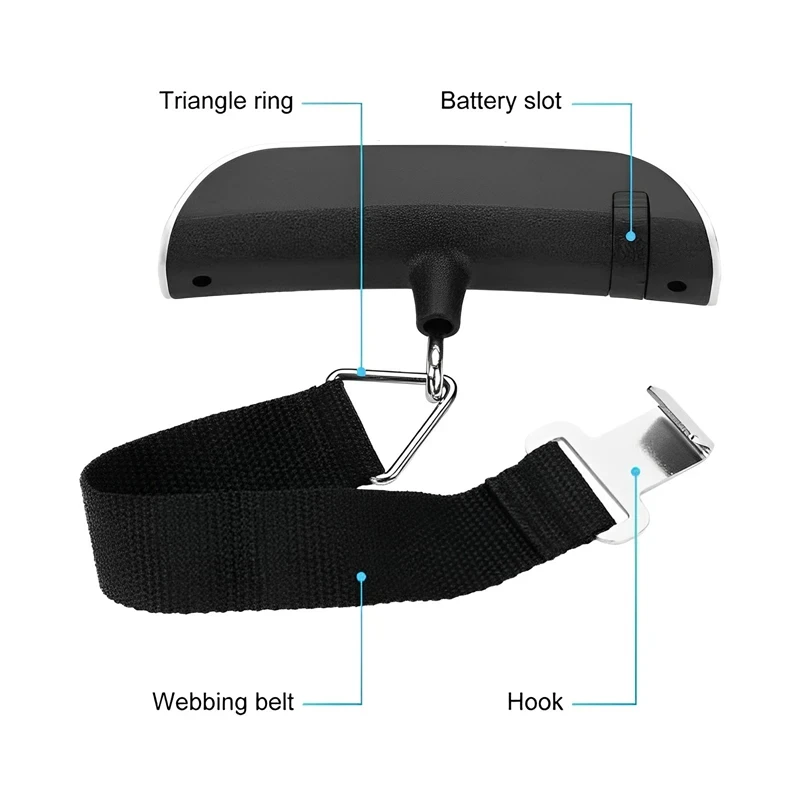 Portable scale Digital LcD pisplay 110lb/50kg Electronic Luggage HangingSuitcase Travel Weighs Baggage Bag Weight Balance