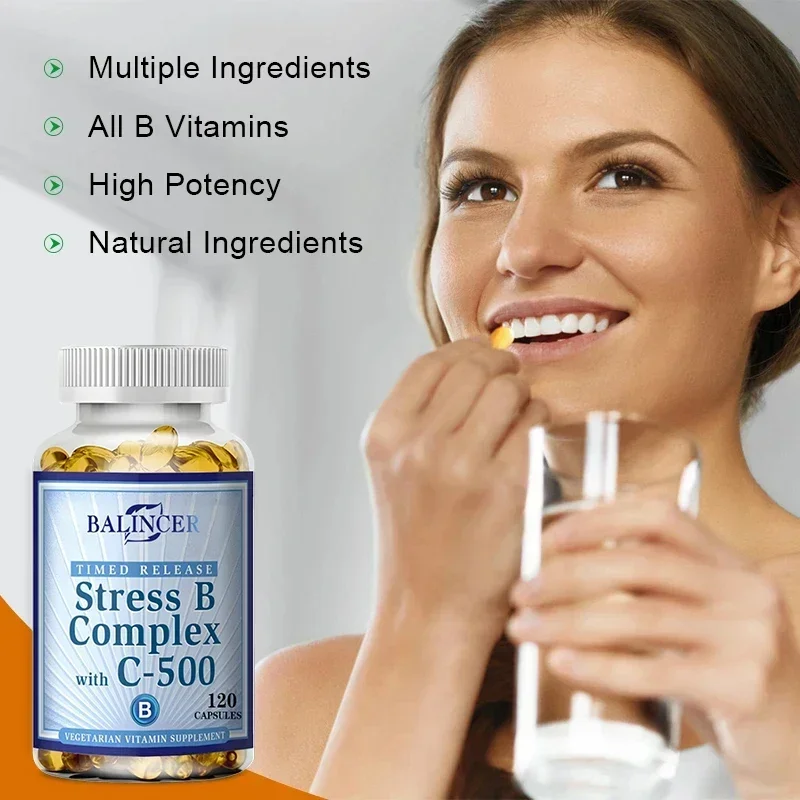 Vitamin B Complex Capsules - Helps Improve Immunity, Neutralizes The Energy in Cells, Improves Immunity and The Nervous System