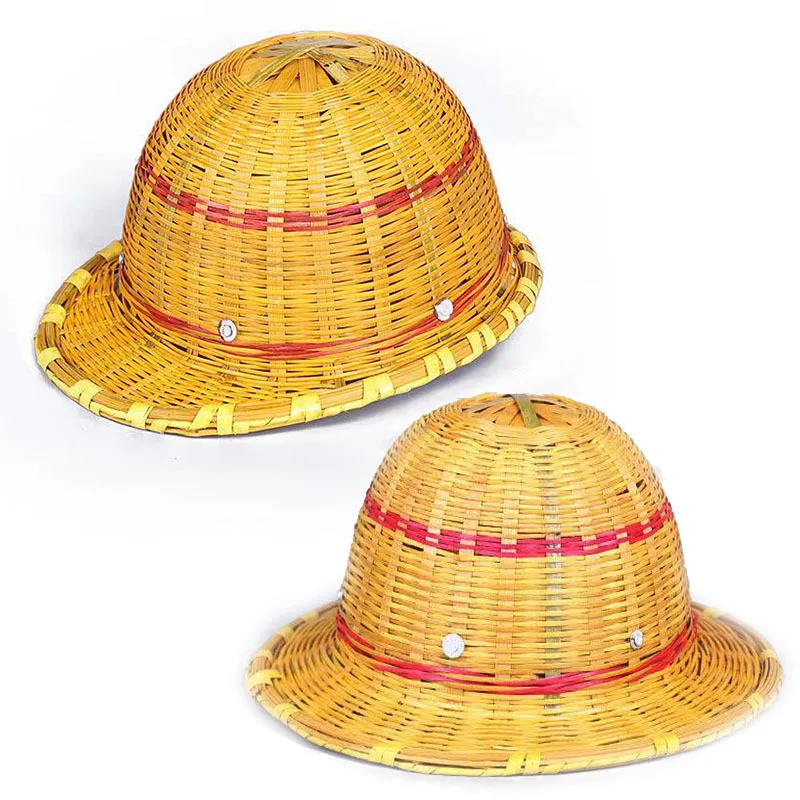 Breathable Bamboo Safety Helmet Industrial Work Construction Helmet Ventilation Portable Effective Protection Hard Cap