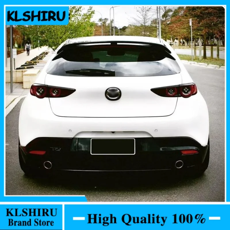 

For Mazda 3 Axela Hatchback 2020 Car Styling FRP Carbon Fiber Rear Spoiler Wing Tail Trunk Lid Cover Auto Decoration