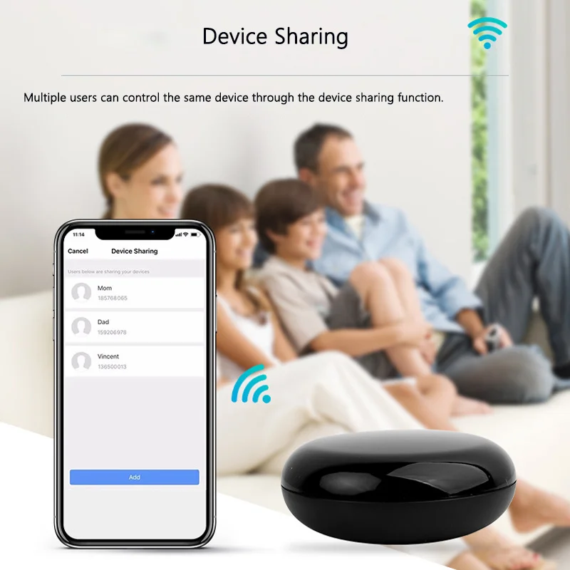Wifi ユニバーサルリモコン Tuya インテリジェントリンケージデバイス共有携帯電話スイッチングアプライアンス 360 °    赤外線信号