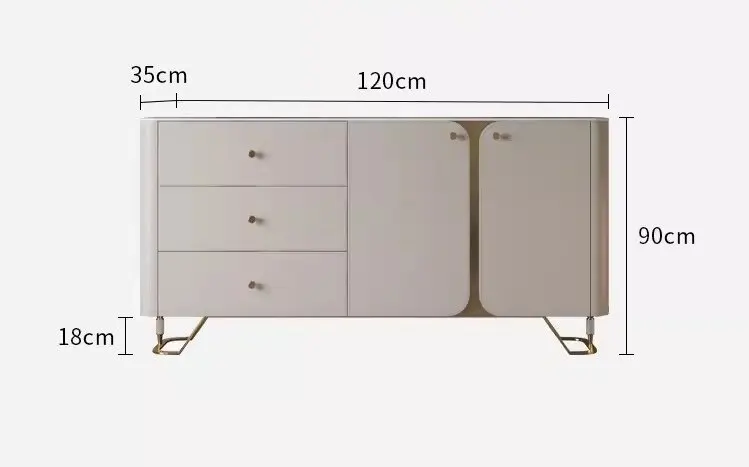 

Saddle leather dining side cabinet High cabinet integrated against the wall Storage into the guest restaurant Light luxury