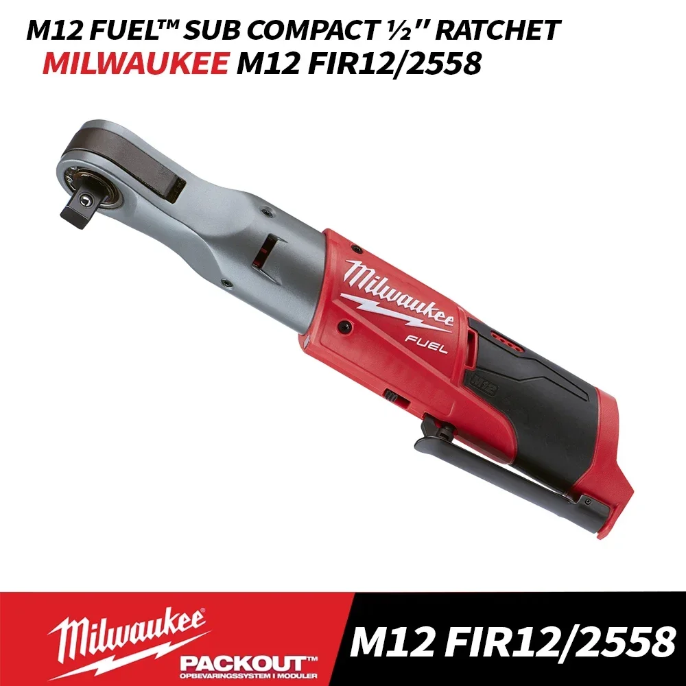 MILWAUKEE M12 FIR12/2558 M12 FUEL™ Sub Compact 1/2″ Ratchet Wrench Milwaukee Car Repair Tools Power Tool 2558-20