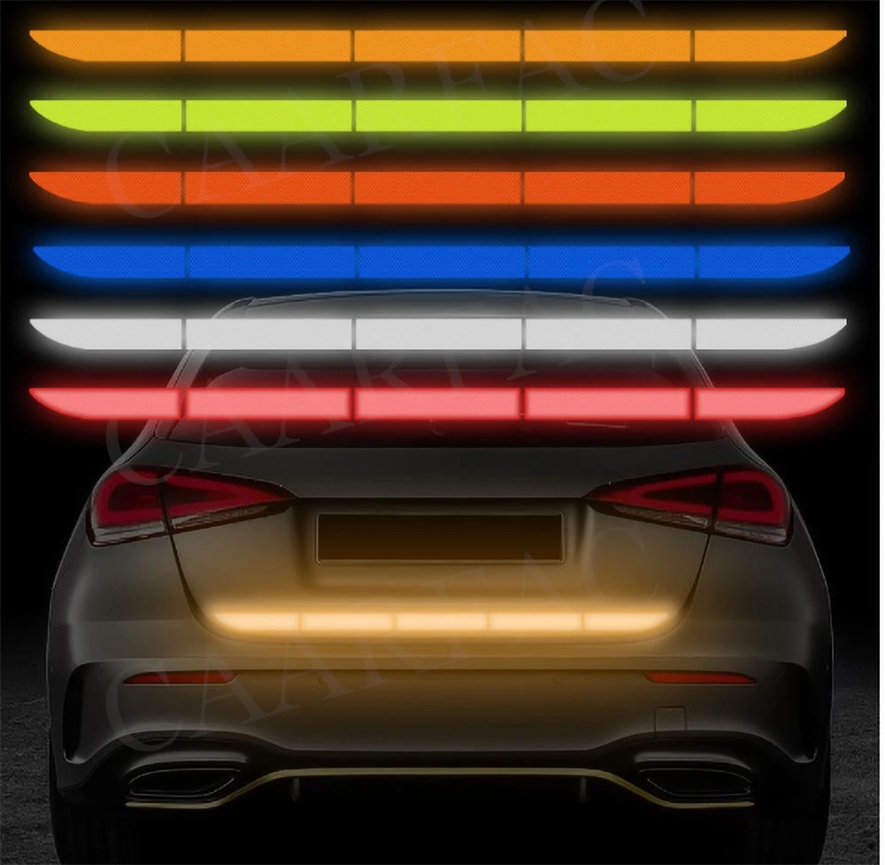 자동차 반사 경고 안전 테이프, 충돌 방지 경고, 반사 스티커, 자동차 트렁크 반사 액세서... - 5