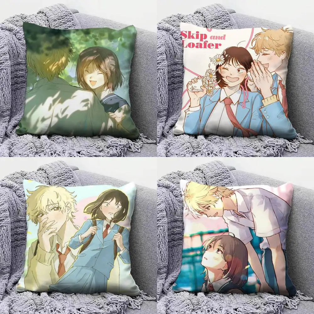 

Skip and Loafer mitsumi and shima Anime Pillow Covers, Home Sofa Cushion Covers and Aecorative Custom