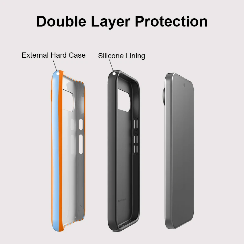 Funda Fcicicase con rayas y corazón para Google Pixel 10 Pro XL 10A 9 8 7A 5A, funda trasera de PC + TPU con carga inalámbrica Magsafe