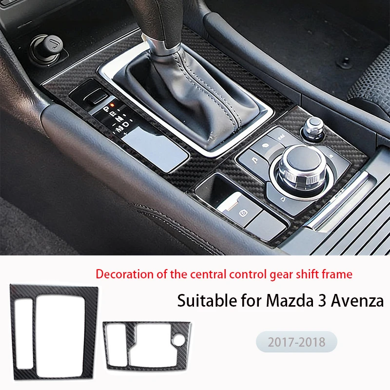 

Подходит для моделей Mazda3 Apex 2017-2018 годов, накладка на центральную консоль и декоративная наклейка на коробку передач из настоящего карбона.