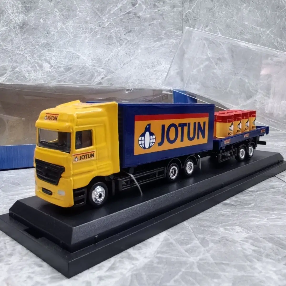 1/87 JOTUN Ciężarówka Wytrzymała Model Samochodu ze Stopu Metalu Ozdoba Ciężarówka Transportowa Dekoracja Sceny