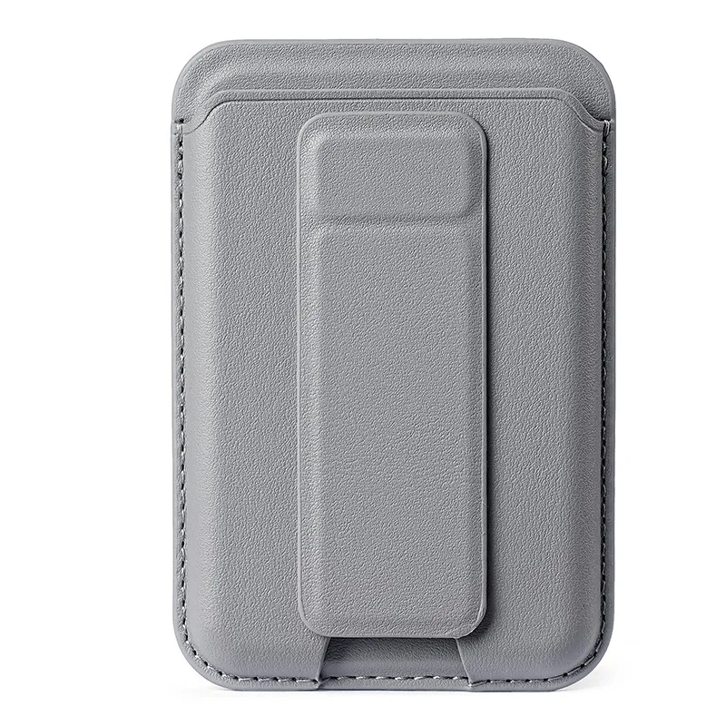 INEYES 2-in-1 magnetische portemonnee voor MagSafe portemonnee met verstelbare standaard Slanke magnetische kaarthouder Mag Safe portemonnees Veganistisch leer