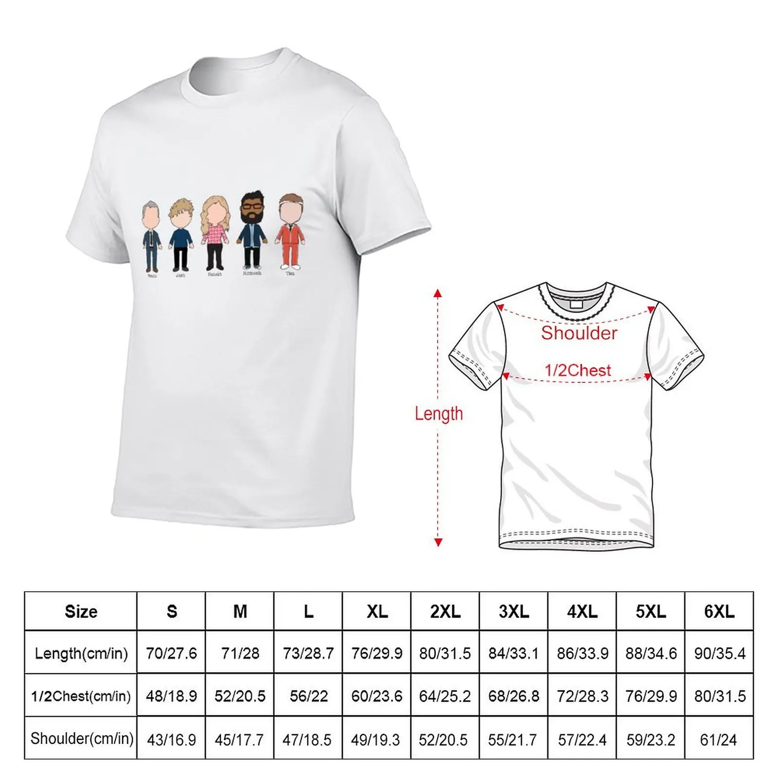 Taskmaster Fanart Series 1 Cast Illustration T-Shirt t shirt man cotton t shirt man luxury T-shirt