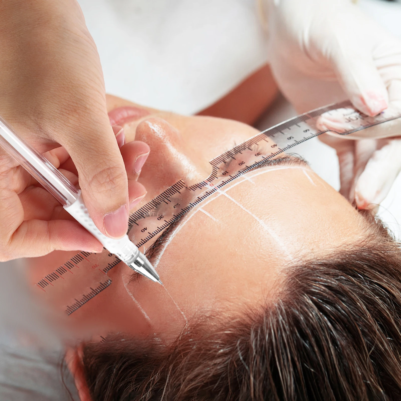 

3 шт. водостойкий маркер для кожи, картографирование бровей, ручки для татуировки со стержнями, точный инструмент для позиционирования боди-арта для бровей