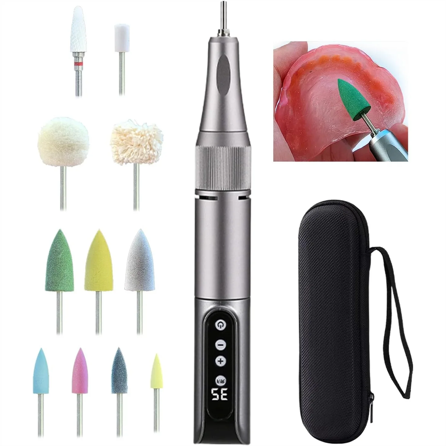 

Cordless Trimming & Polishing Kit with 11 Attachments and Portable Case, 35000 RPM