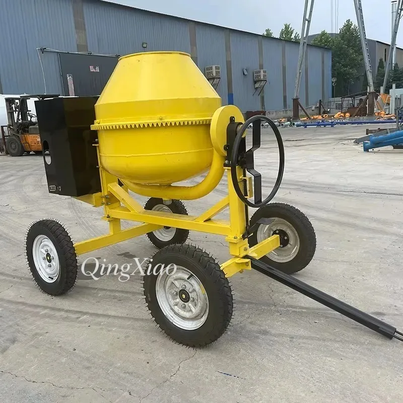 Industrial High Efficiency Concrete Mixer Stable Integrated Frame Convenient Feeding Discharging On Site Mixing Construction Job