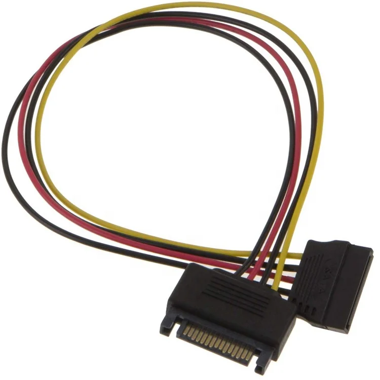 Лидер продаж, Заводская поставка, 30 см SATA 15-контактный штекер на SATA 15-контактный гнездовой кабель питания
