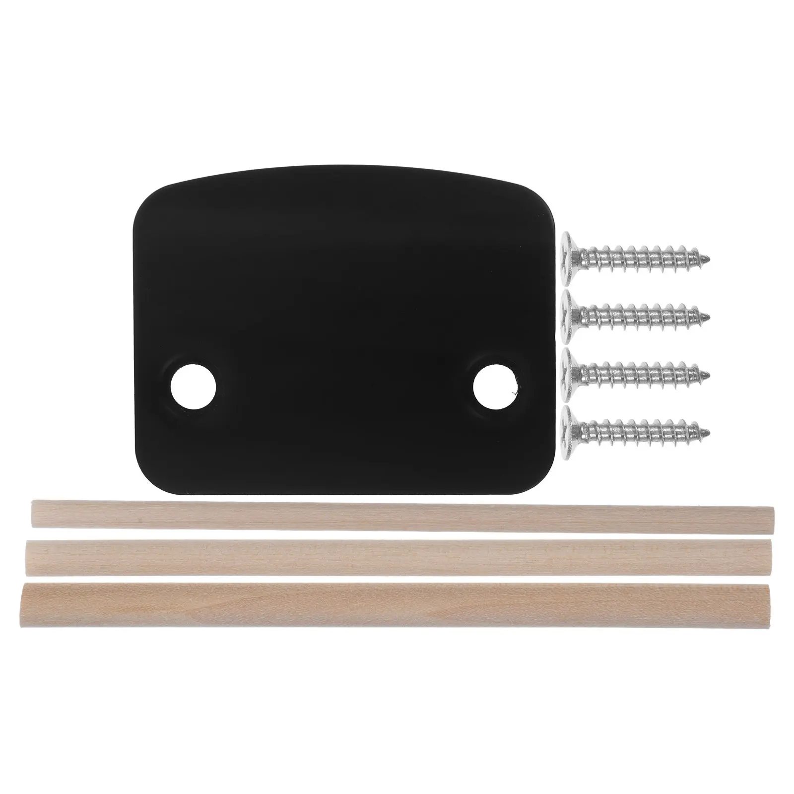 

1Set D Type Filler Board Door Repair Plate Kit Easy Install Wood Strip Included for Door Hole Fix Security Strike Plate Cover