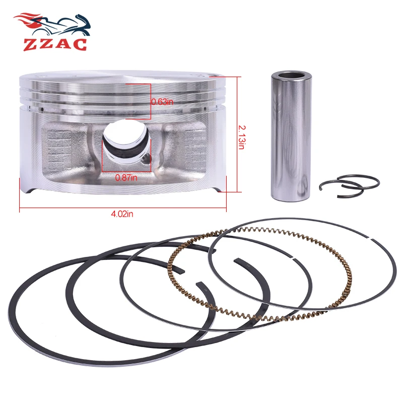102 مللي متر STD دراجة نارية المكبس ومجموعة حلقة المكبس لياماها ATV YFM660F أشيب 4x4 02-08 YXR66F الكركدن 660 04-07 2C6-11631-00-X0