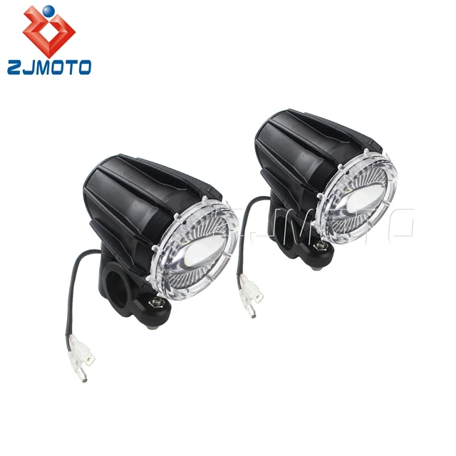 Universal Pair Dual Projectors Spotlights LED Auxiliary Anti Fog Light For Harley SUZUKI HONDA KAWASAKI DUCATI