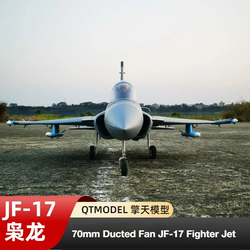 QTMODLE JF-17 Xiaolong RC Fighter Jet 70mm EDF PNP Remote Control Airplane Outdoor Flight Model Fixed Wing RC Hobby Enthusiasts
