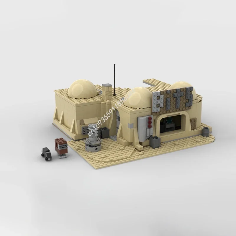 

510 деталей MOC Star Battle Tatooine: модульные строительные блоки, кирпичики для сборки, креативные развивающие игрушки, подарок для детей