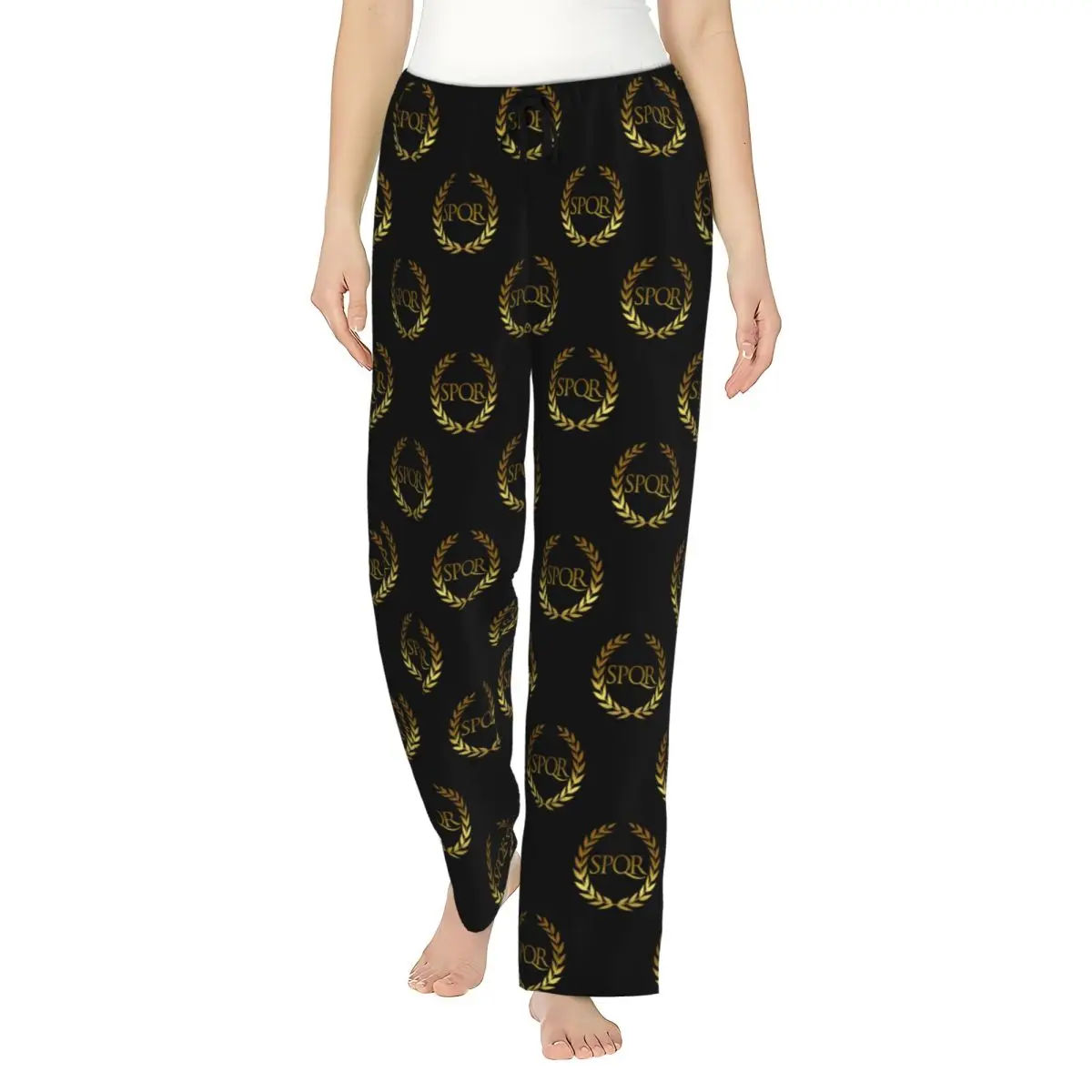 

Custom Roman SPQR Women Pajama Pants Lounge Sleep Sleepwear Bottoms with Pockets