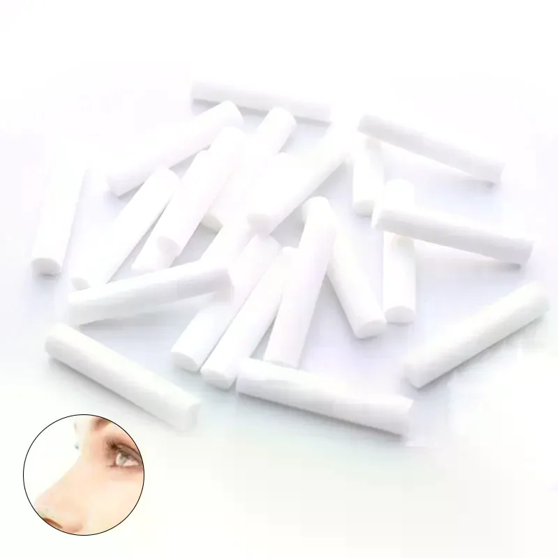 20pcs Replacement Cotton Wicks Nasal Inhaler Aromatherapy Inhaler Refill Wick Stick Package,