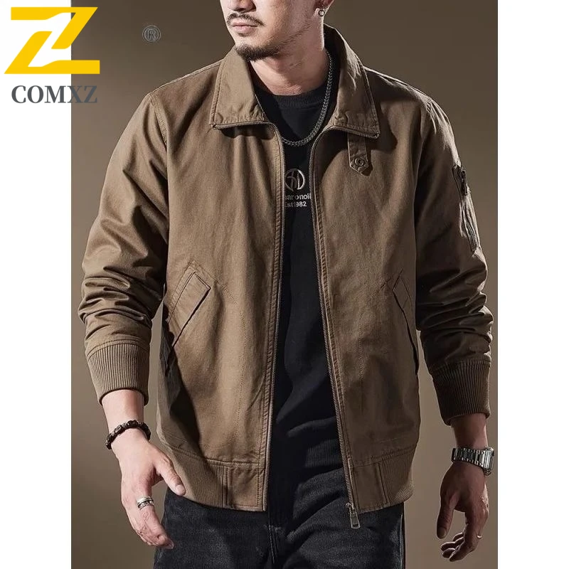 

COMXZ 2025 куртка мужская Slim Fit Gorpcore уличная приключенческая охотничья ветровка нахлыстом для рыбалки куртки Gorpcore минималистичная верхняя одежда