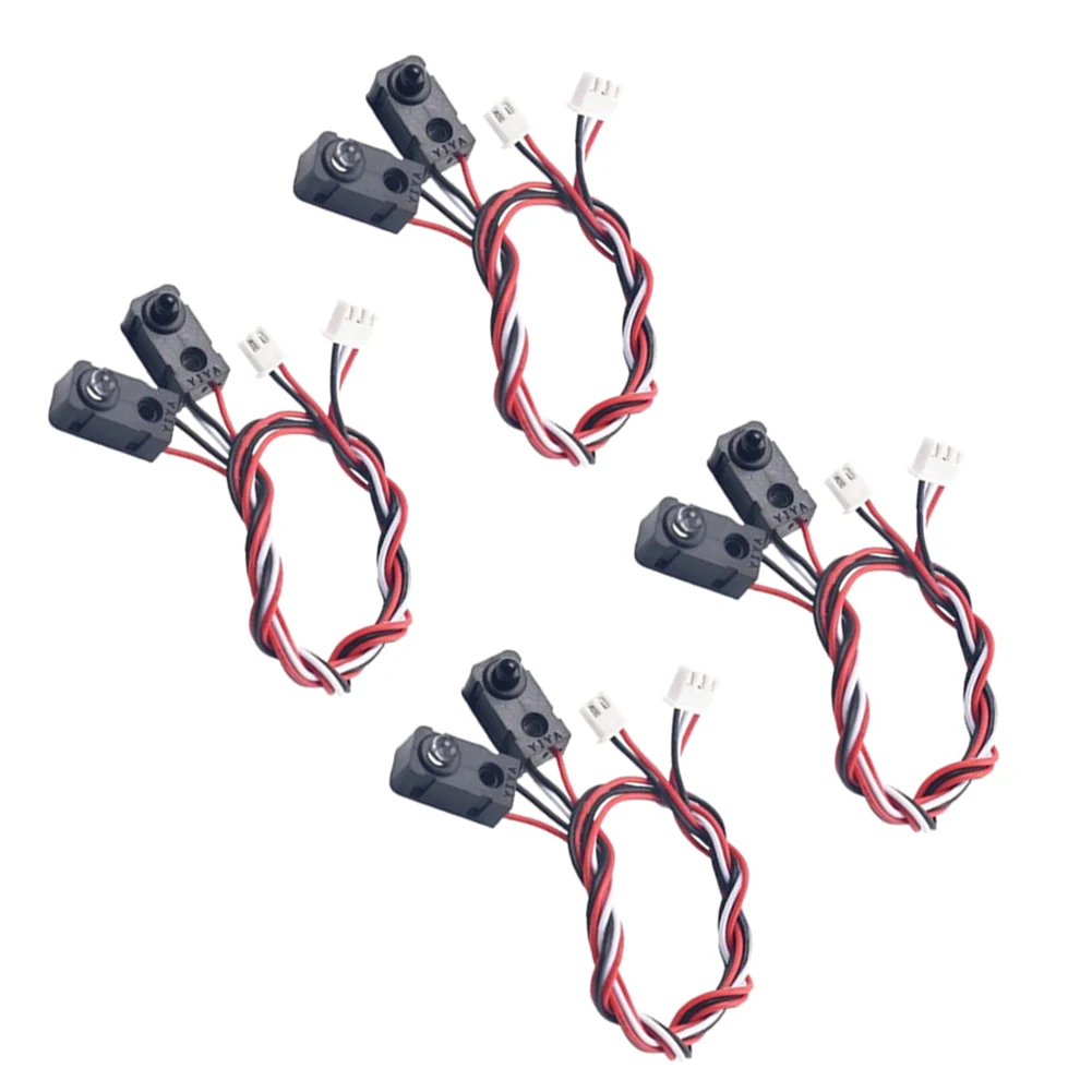 4 Sets Infrared Beam Switch Kit with 25cm Cables for Contactless Sensing in For Smart Home Automation and Experiments