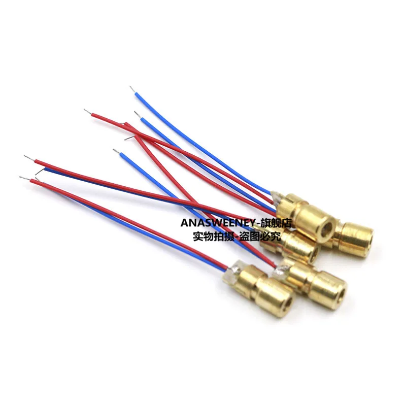 100 Pieces 5V Laser Head Laser Diode Dot Copper Semiconductor Laser Tube 6MM Outer Diameter