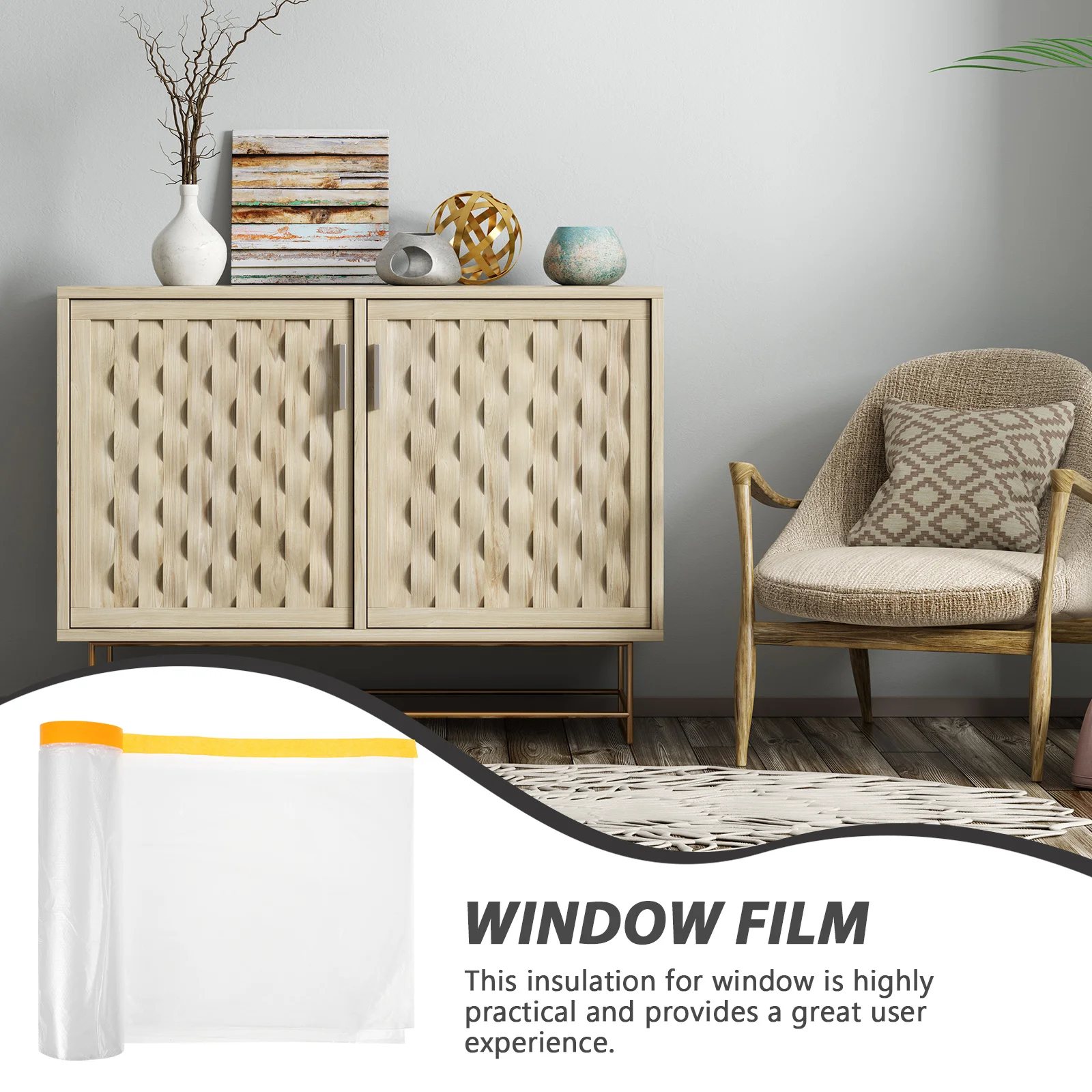 

20M Window Insulation Film for Winter Heavy Duty Thermal Barrier Prevent Cold Air Entry Stay Cozy Window Insulation Kit