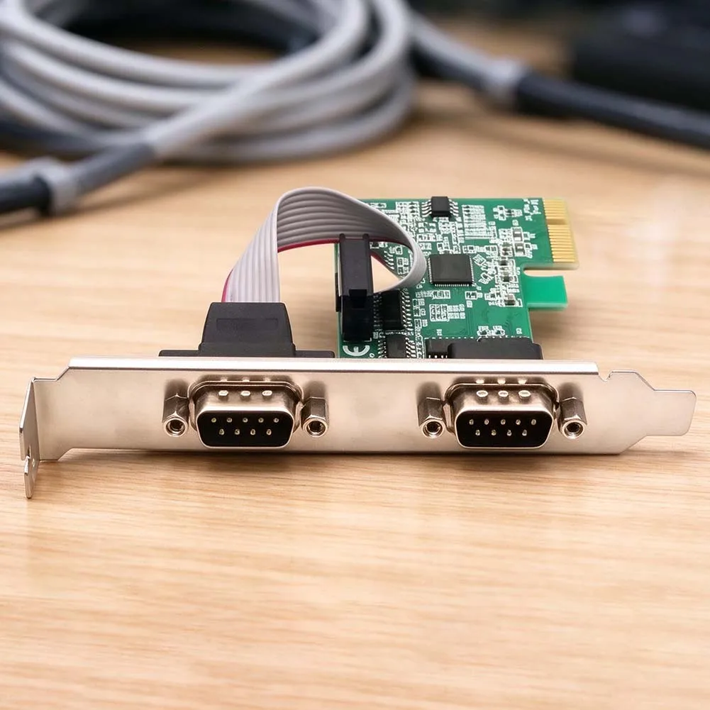 AX99100 PCI-E 2-Port For RS232 Serial Expansion Card for Legacy Device Connectivity in Modern For Industrial PCs