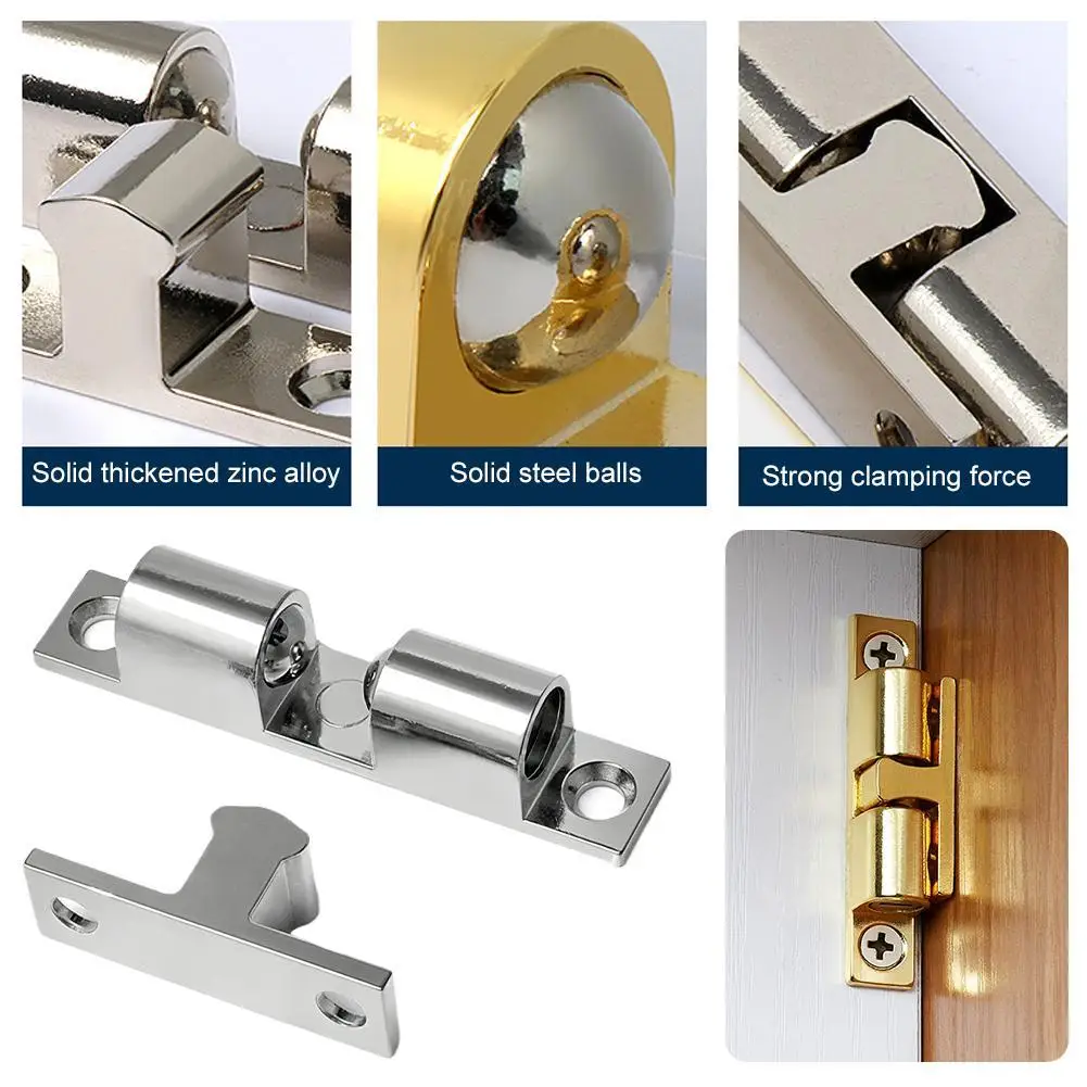 

Double Spring Ball Door Catch Latch Adjustable Tension Steel Roller for Cabinet Cupboard Closet Furniture Hardware Accessories