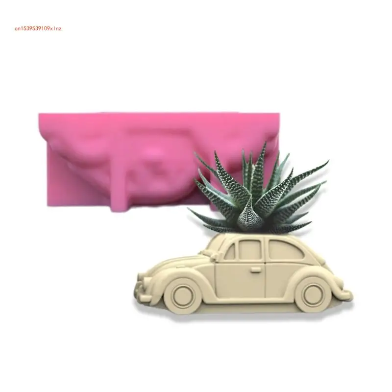 Unique Silicone Flowerpot Molds Car Shaped Vase Molds Holder Moulds for DIY Succulent Planters and Holder