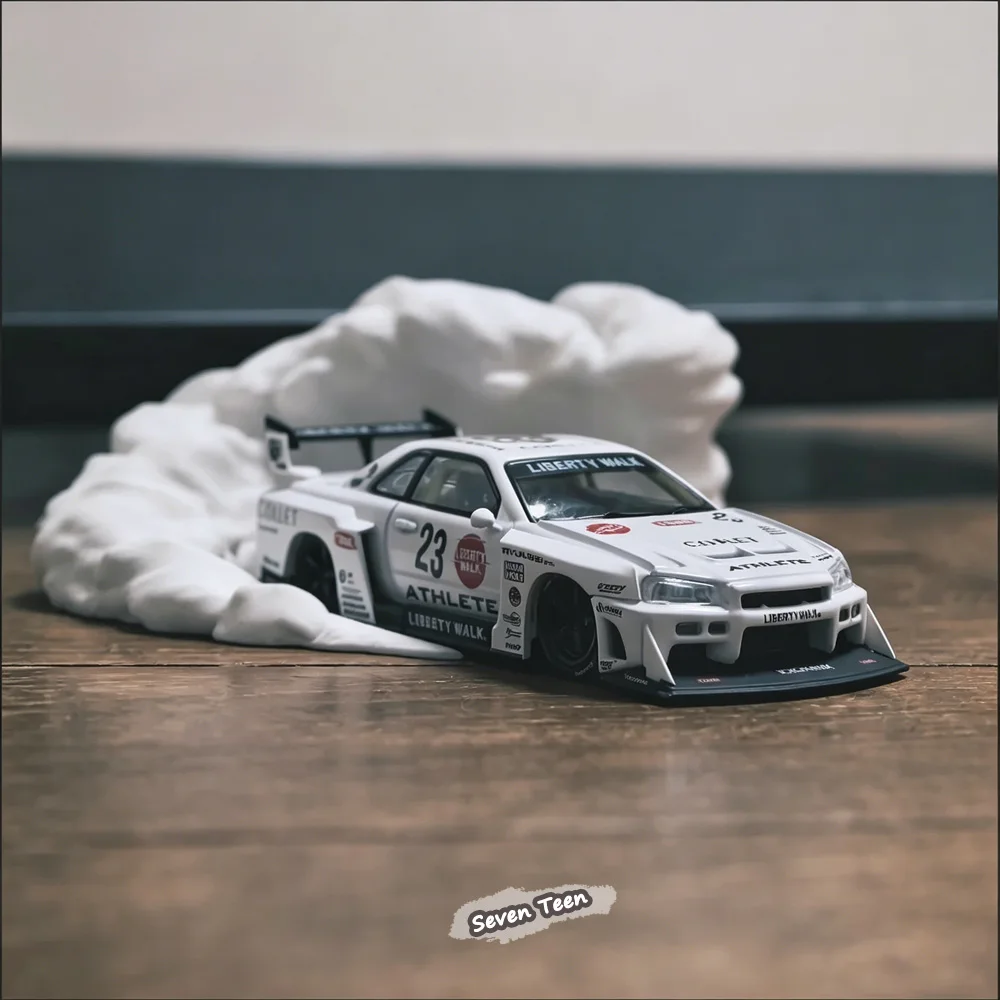 1:64 Scale Car Model Exhaust Smoke Effect Parts Mini Car Scene Decor Shooting Desktop Ornament Accessories