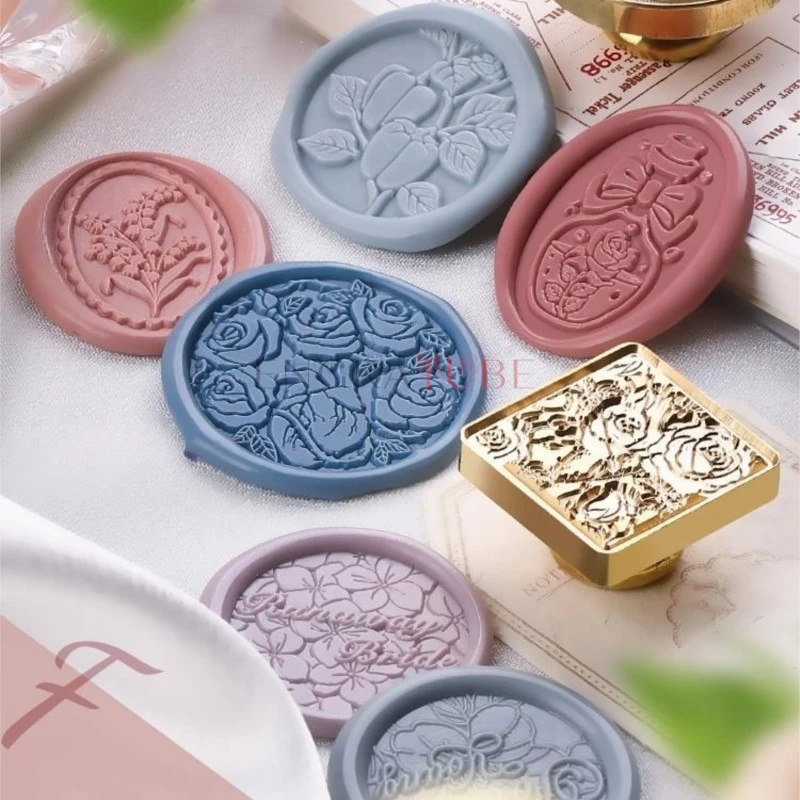 Floral Wax Seal Stamp Strawberries Dandelion Chili Suzuran Rose Freesia Copper For Envelope Invitation Gift Wrap Scrapbooking