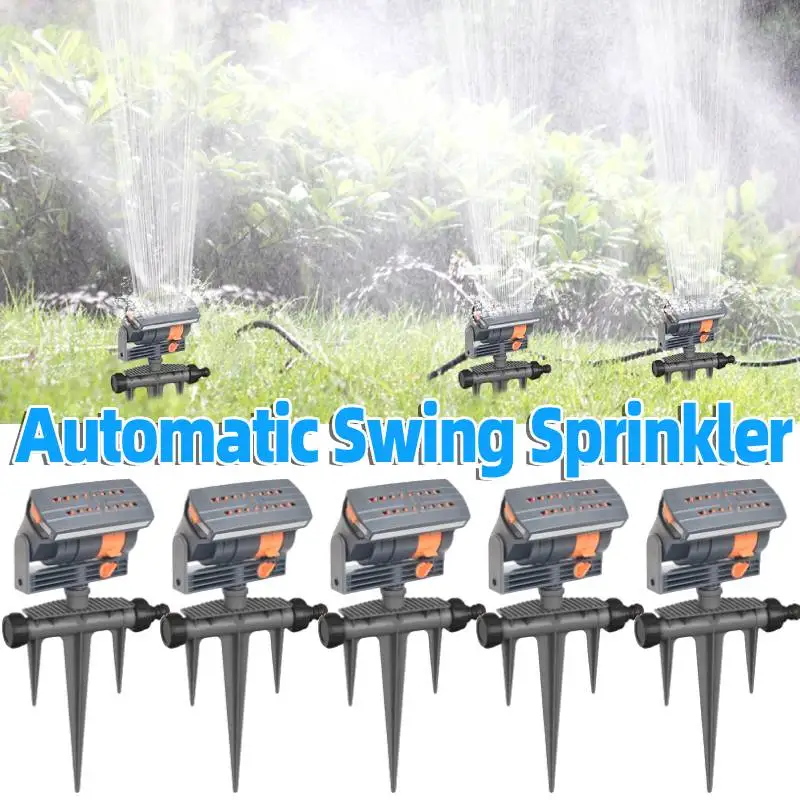 1-3Pcs Oscillating Sprinkler Automatic Garden Sprinkler 4 Modes Lawn Swing Sprinkler 16 Nozzles Watering Device for Lawn Patio