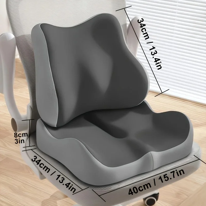 Memory Foam Seat Cushion, Tailbone Sciatica & Back Pain Relief, Non‑Slip Orthopedic Pad for Office Chair & Car Seat