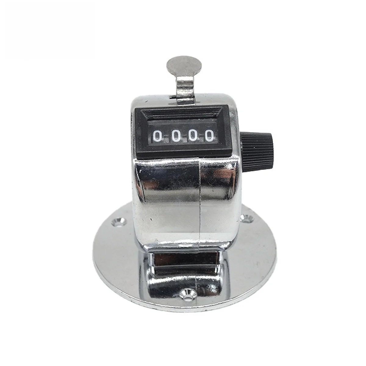 Silver Metal Manual Knob Hour Meter With Base For Excavator & Engineering Machinery