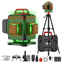 WEIDDW Professional 4D 16 Lines Laser Level with 39.37 Inch (1M)Tripod Green Lights 360 Self-leveling 16 Lines Nivel Laser Tools