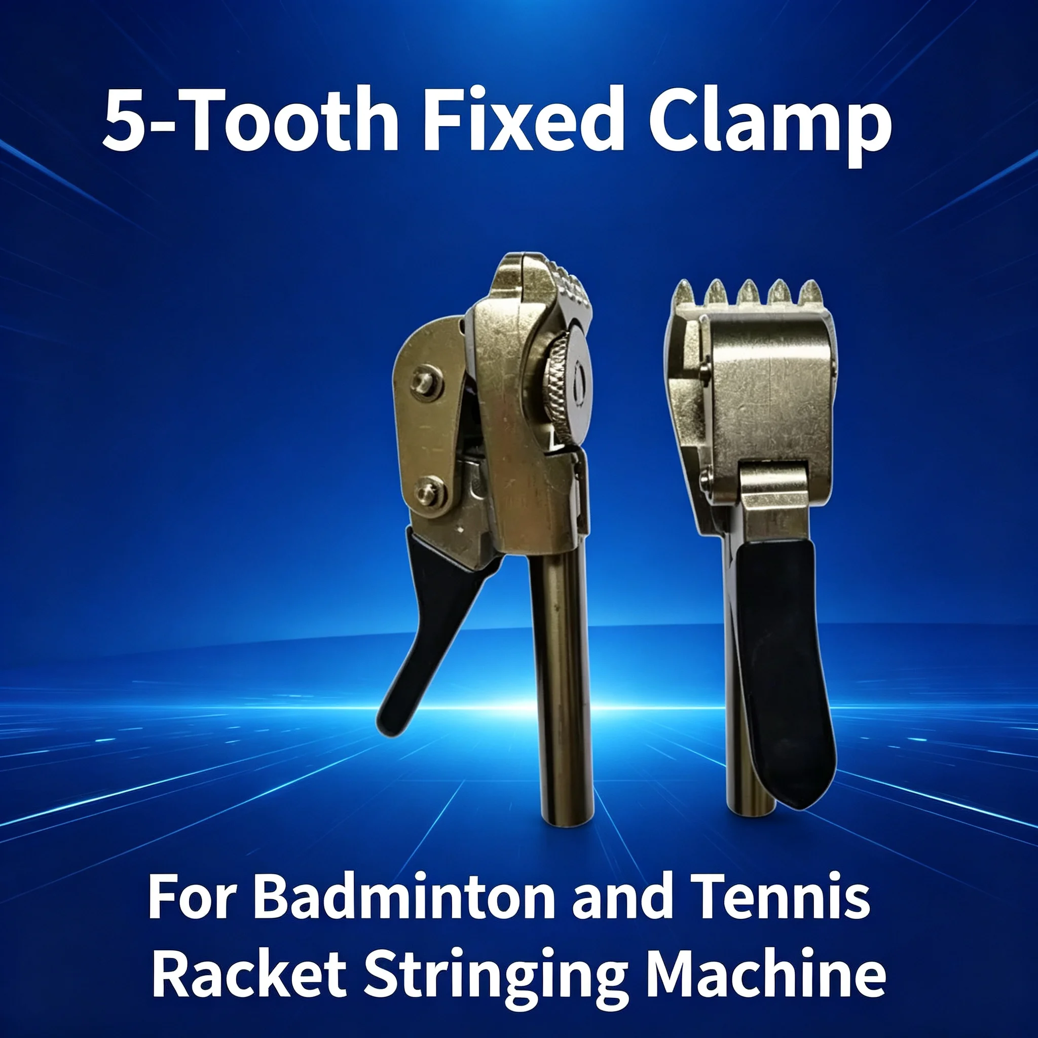 Badminton Tennis Racket Stringing Machine Clamp 5-Tooth Fixed String Clamp Racket Stringing Tool Accessories
