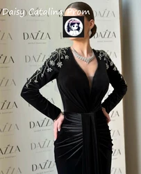 Fashion New Black Prom Dresses for Woman Floor-Length Evening Party Gown Cowl Neck Sleeveless Formal Occasion Vestidos Para