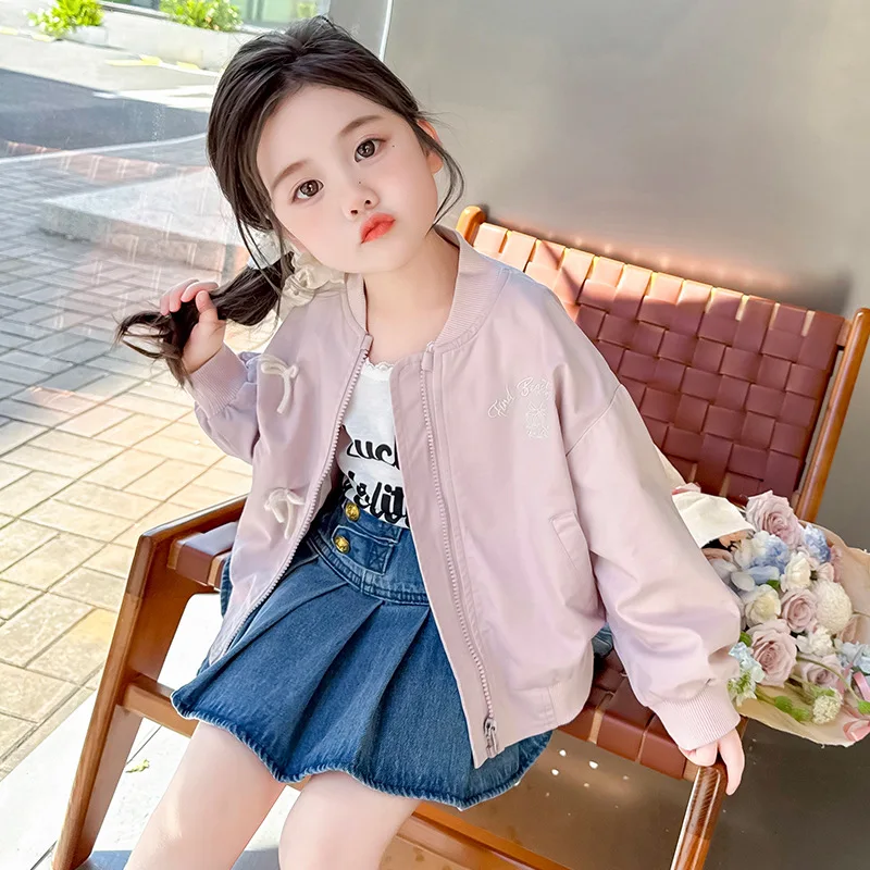 

Girls Outerwear 2025 New Korean Version Fashionable Casual Bow Tie Jacket Daily Versatile Temperament Casual Sweet and Lovely
