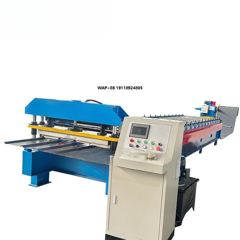 China's Full-Automatic Ibr Roofing Sheet Making Machine Zinc Steel Roof Tiles Core Including Bearing Motor Pump PLC Control 380V