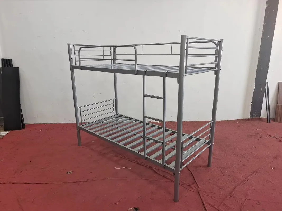 Labor Worker Students School Used Metal Beds Heavy Duty Double Decker Metal Bunk Bed