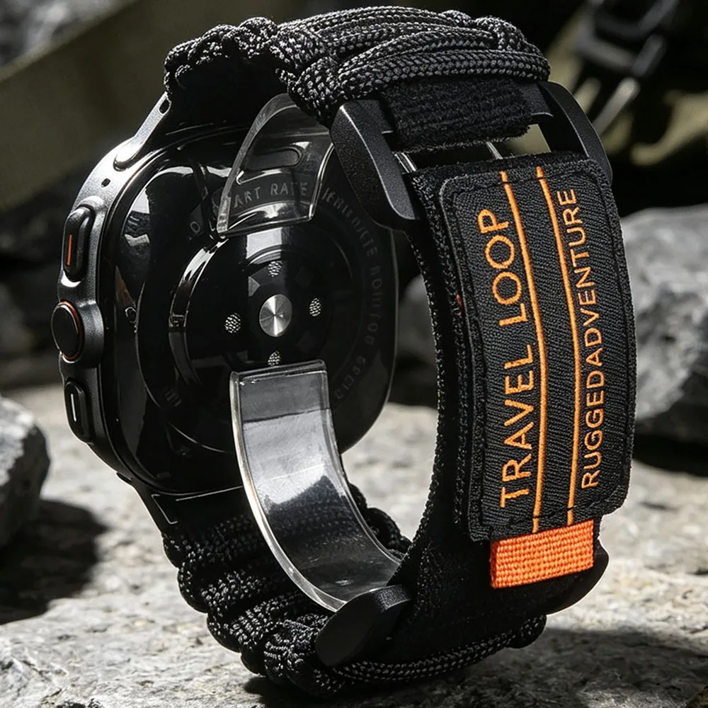 3CM Wide Outdoor Band For Samsung Galaxy Watch 9 8 Classic Strap 44mm 40mm Nylon Bracelet Correa Belt Galaxy Watch Ultra 47mm