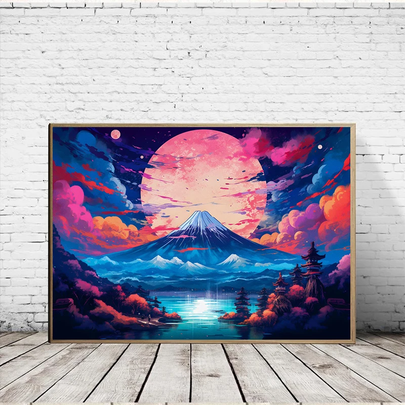 Fantasy Landscape Fashion Posters and Prints Modern Landscape Art Canvas Painting Wall Art Picture for Living Room Home Decor