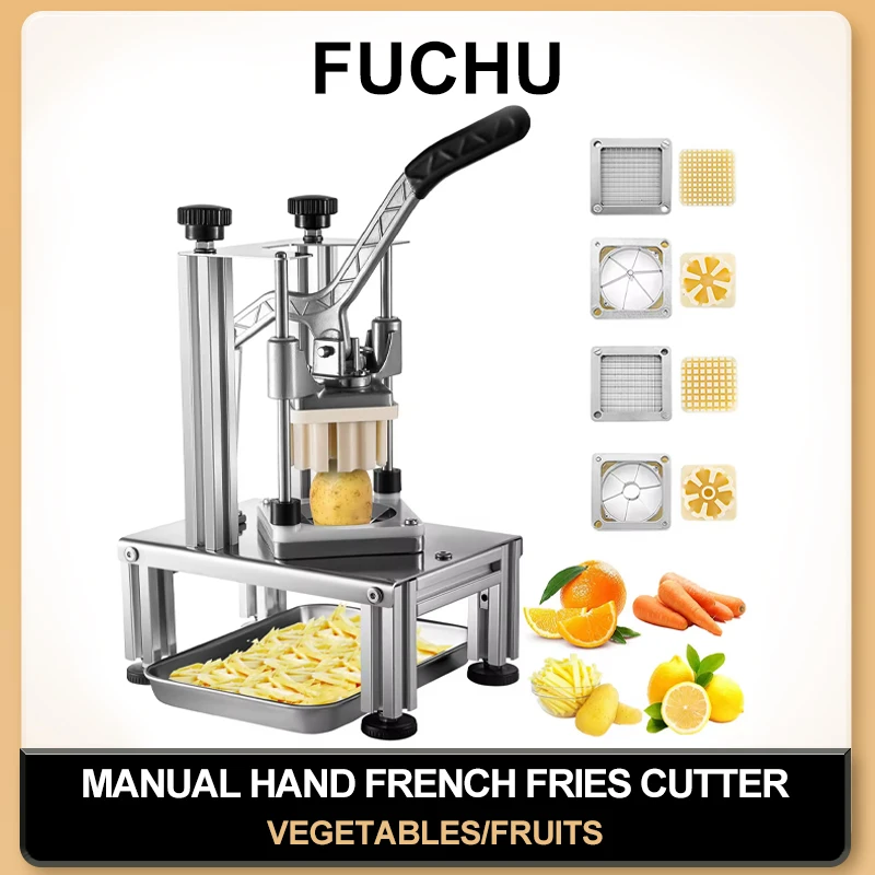 

Commercial Stainless Steel 4 Blades Fruit Vegetable Slicer Food Chopper Manual Kitchenware Vegetable Potato Cutter